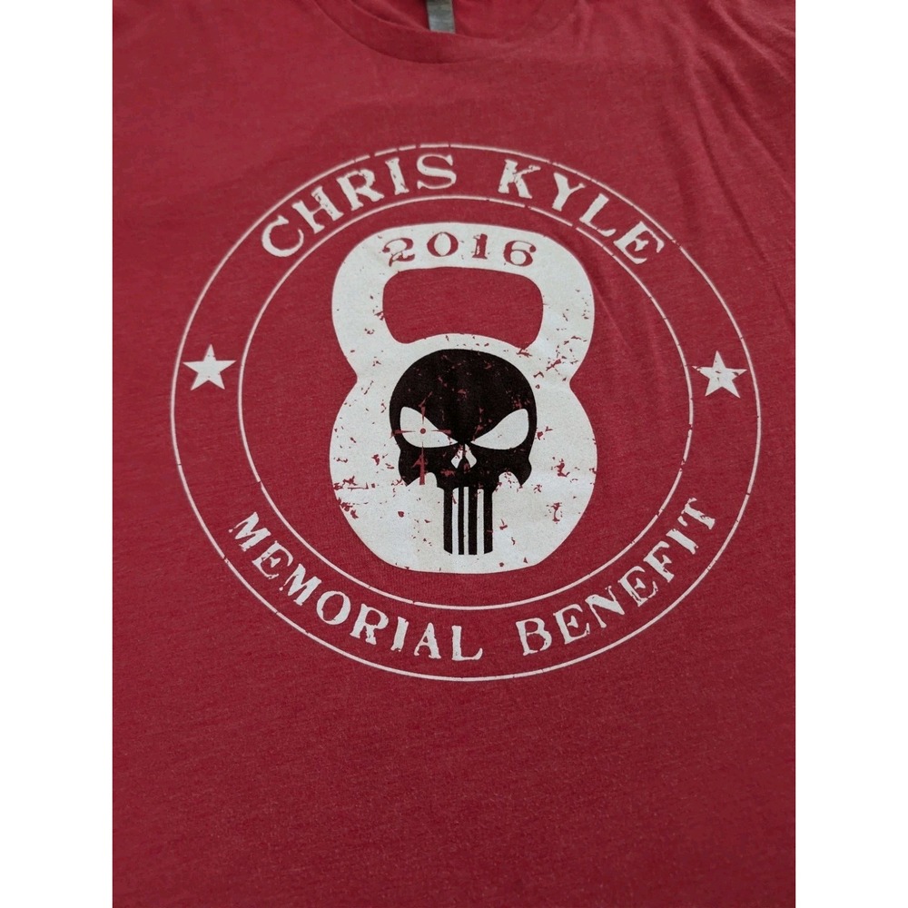 Chris Kyle Memorial Benefit T Shirt Mens XL Red 2016 Navy SEAL Punisher Hero - Picture 2 of 10